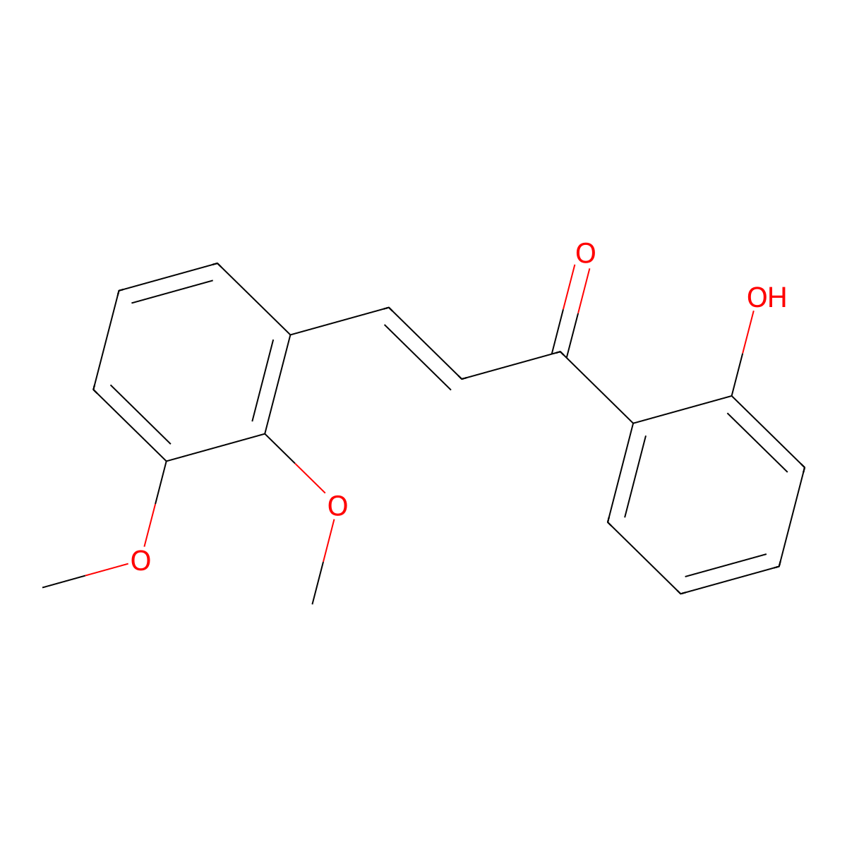 2,3-Dimethoxy-2'-hydroxychalcone molecular structure, CAS 42220-80-4