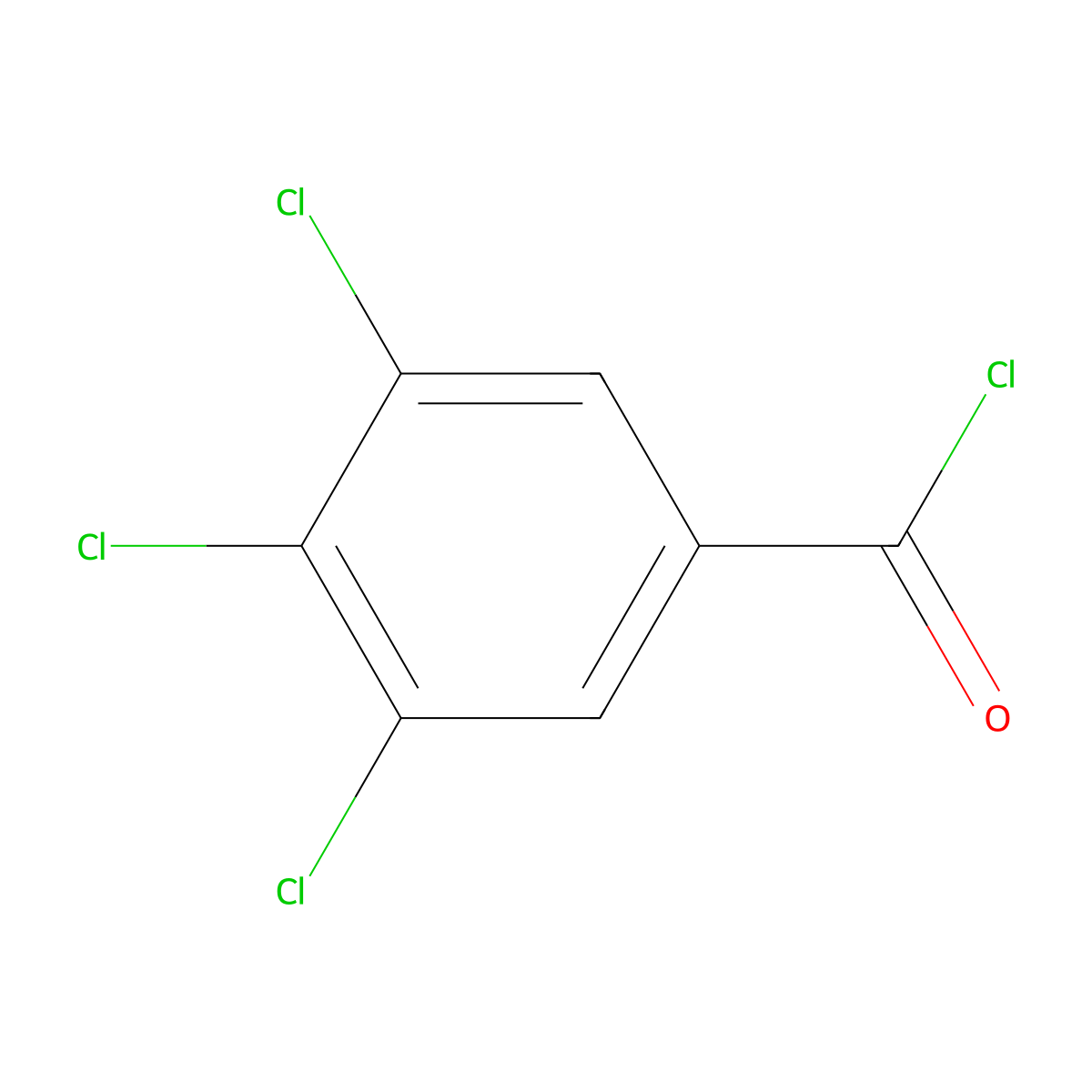 3,4,5-Trichlorobenzoyl chloride molecular structure, CAS 42221-50-1