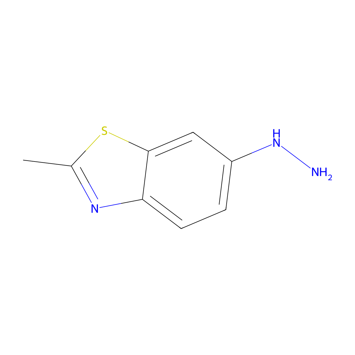 6-Hydrazino-2-methyl-1,3-benzothiazole molecular structure, CAS 42222-49-1