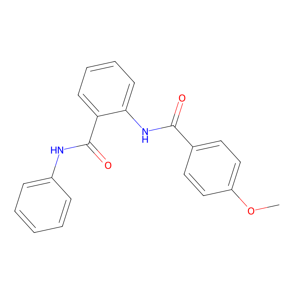 2-[(4-methoxybenzoyl)amino]-N-phenylbenzamide molecular structure, CAS 42223-13-2
