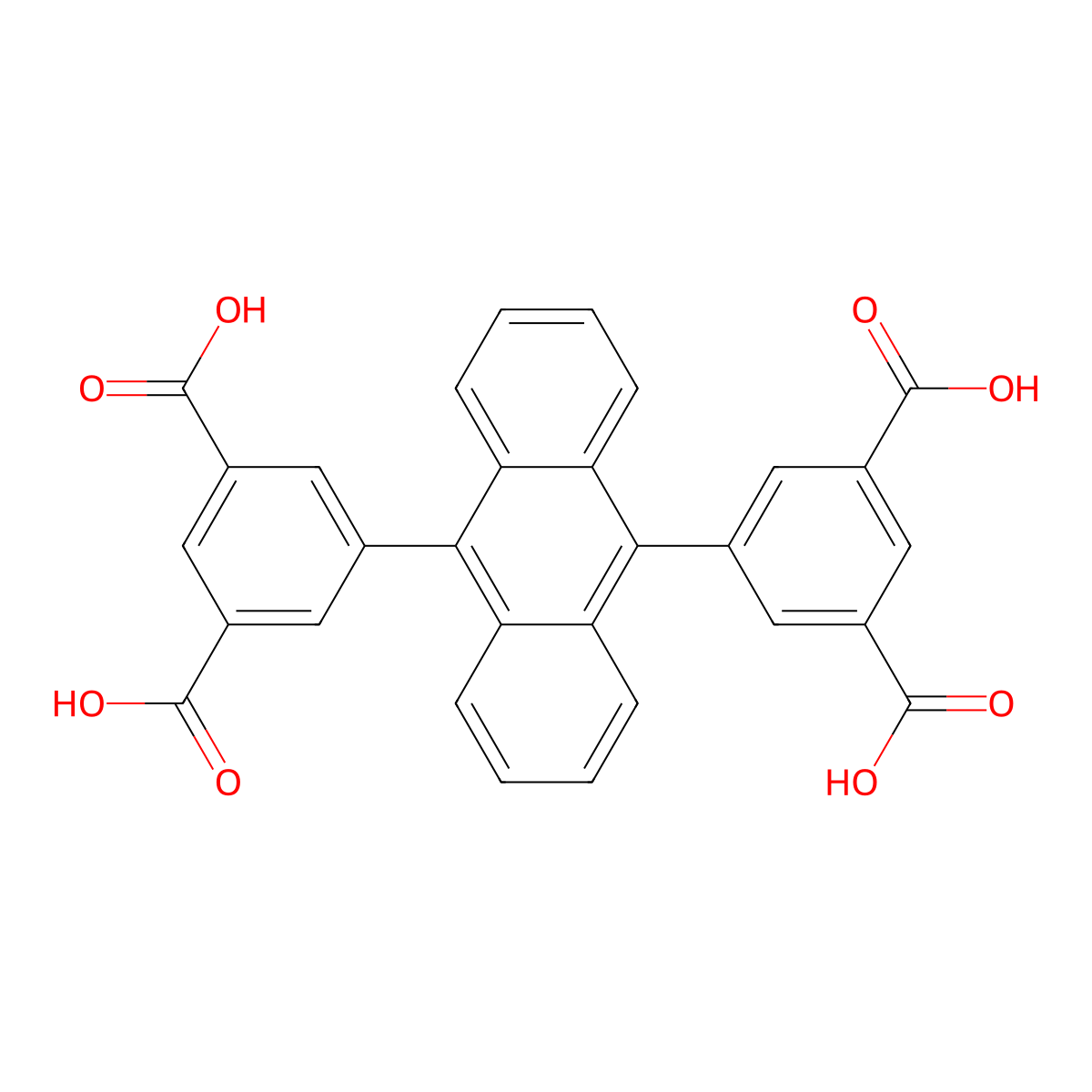 5,5'-(Anthracene-9,10-diyl)diisophthalic acid molecular structure, CAS 422269-95-2