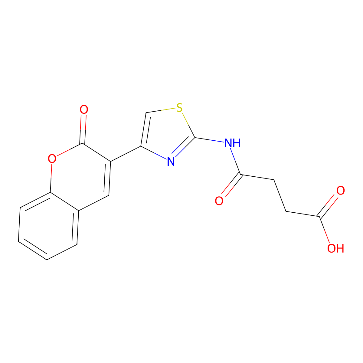 4-oxo-4-((4-(2-oxo-2H-chromen-3-yl)thiazol-2-yl)amino)butanoic acid molecular structure, CAS 422272-44-4