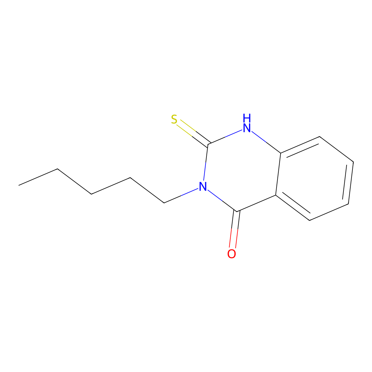 3-pentyl-2-thioxo-2,3-dihydroquinazolin-4(1H)-one molecular structure, CAS 422273-93-6