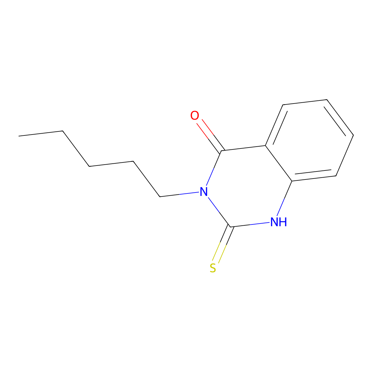 3-pentyl-2-thioxo-2,3-dihydroquinazolin-4(1H)-one molecular structure, CAS 422273-93-6