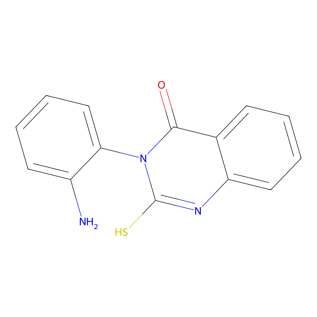 3-(2-aminophenyl)-2-sulfanylquinazolin-4(3H)-one molecular structure, CAS 422274-32-6