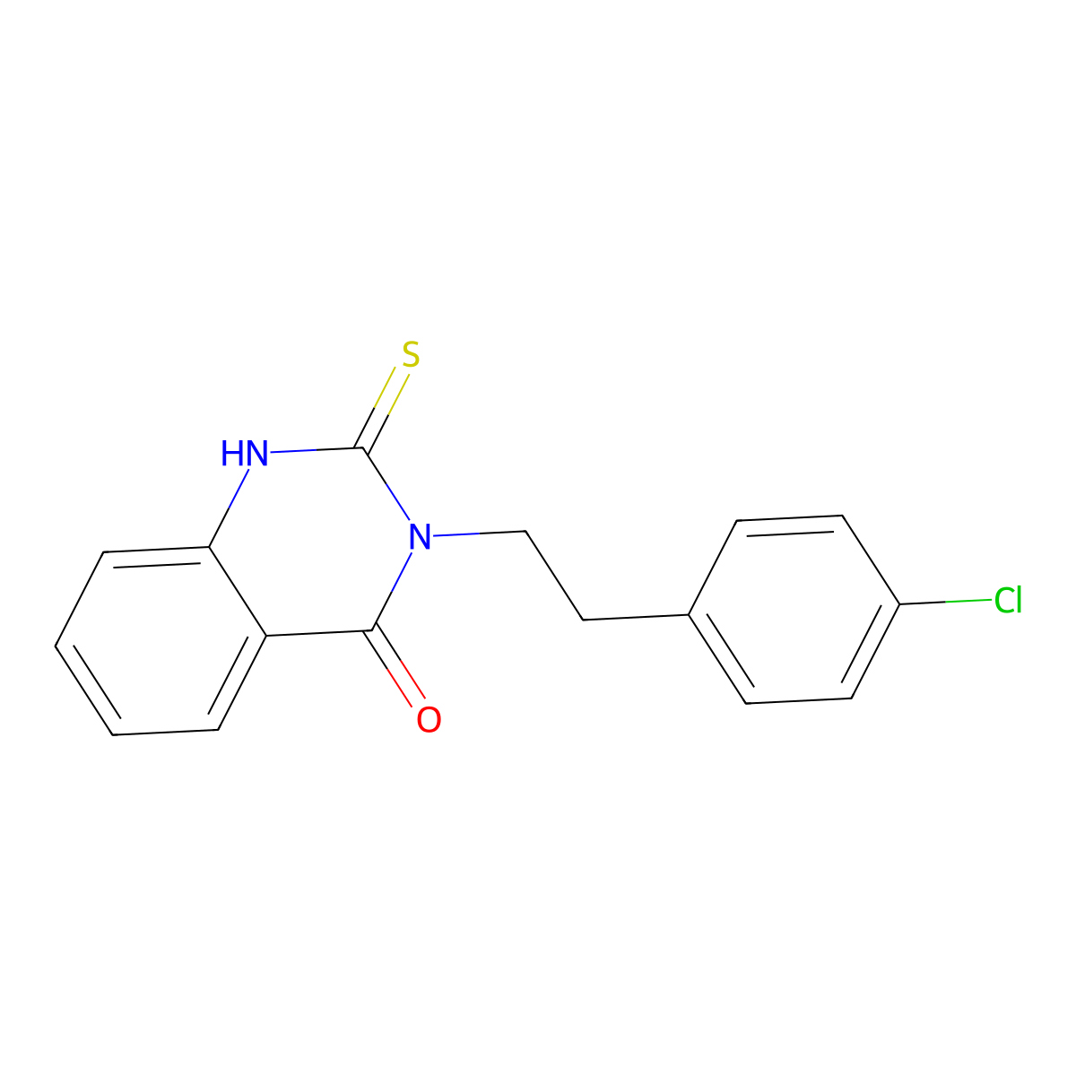 3-[2-(4-Chlorophenyl)ethyl]-2-sulfanyl-3,4-dihydroquinazolin-4-one molecular structure, CAS 422274-63-3