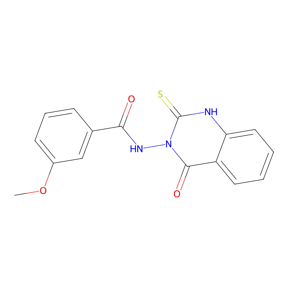 3-methoxy-N-(4-oxo-2-sulfanylquinazolin-3(4H)-yl)benzamide molecular structure, CAS 422275-69-2
