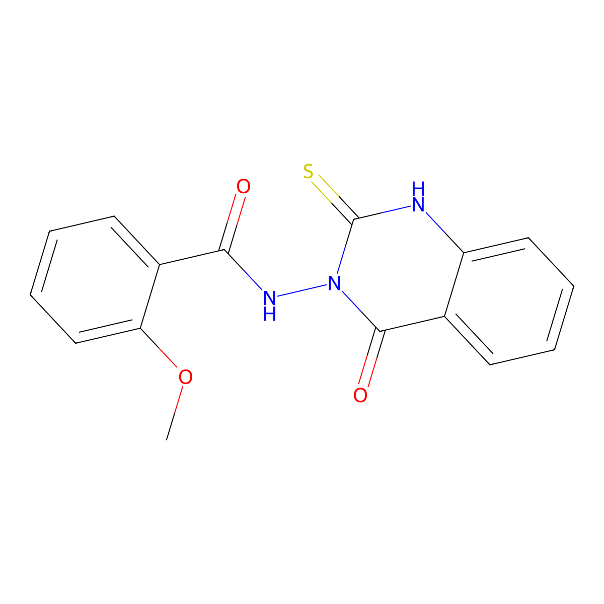 2-methoxy-N-(4-oxo-2-sulfanylidene-1H-quinazolin-3-yl)benzamide molecular structure, CAS 422275-70-5
