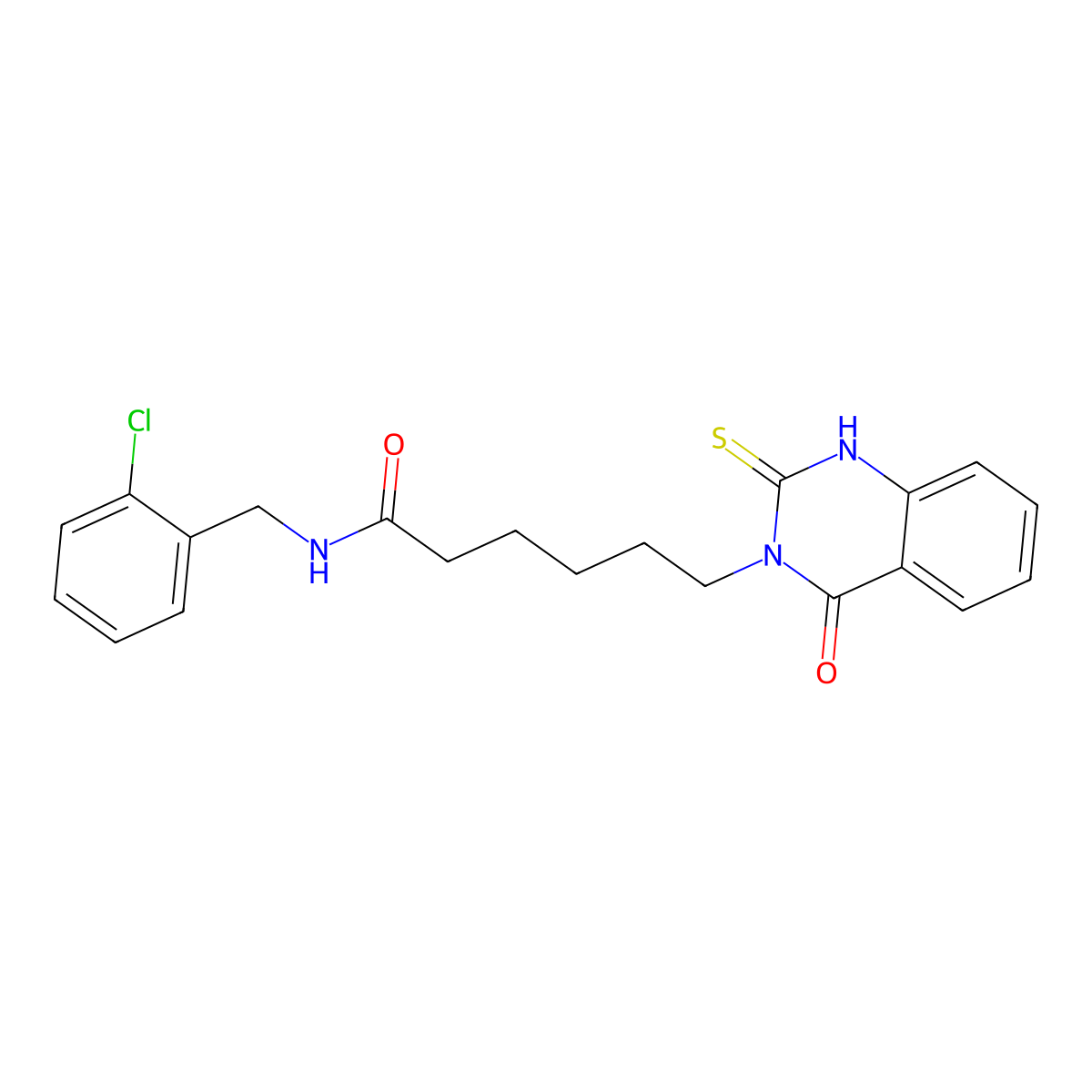 N-[(2-chlorophenyl)methyl]-6-(4-oxo-2-sulfanylidene-1H-quinazolin-3-yl)hexanamide molecular structure, CAS 422276-15-1