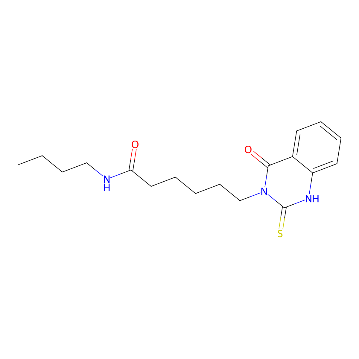 N-butyl-6-(4-oxo-2-sulfanylidene-1H-quinazolin-3-yl)hexanamide molecular structure, CAS 422276-24-2