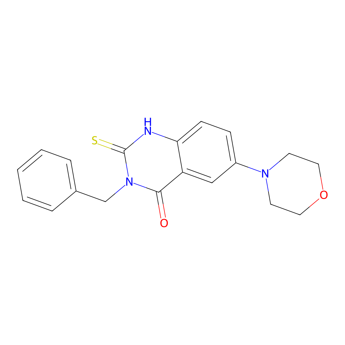 3-benzyl-6-morpholin-4-yl-2-sulfanylidene-1H-quinazolin-4-one molecular structure, CAS 422278-22-6