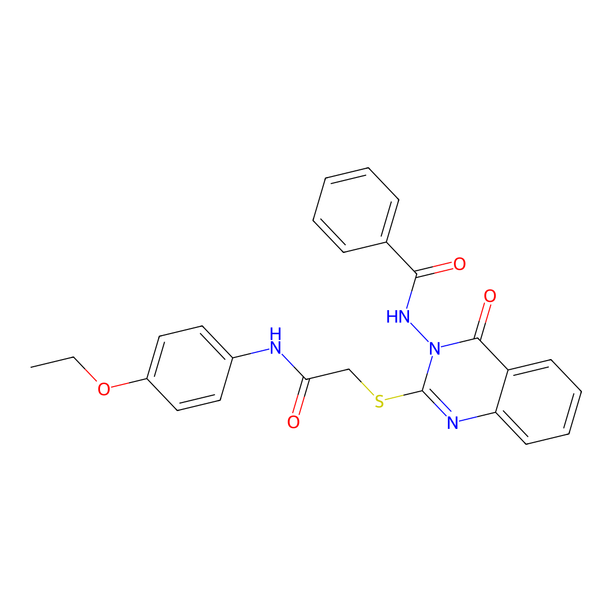 N-[2-[2-(4-ethoxyanilino)-2-oxoethyl]sulfanyl-4-oxoquinazolin-3-yl]benzamide molecular structure, CAS 422278-33-9