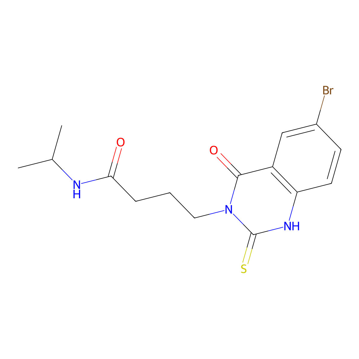 4-(6-bromo-4-oxo-2-sulfanylidene-1H-quinazolin-3-yl)-N-propan-2-ylbutanamide molecular structure, CAS 422287-69-2