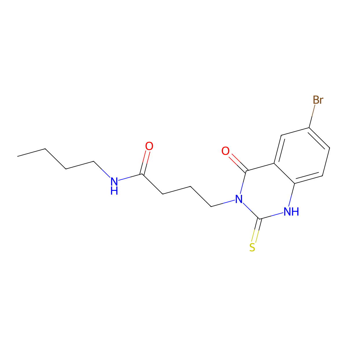 4-(6-bromo-4-oxo-2-sulfanylidene-1H-quinazolin-3-yl)-N-butylbutanamide molecular structure, CAS 422287-71-6