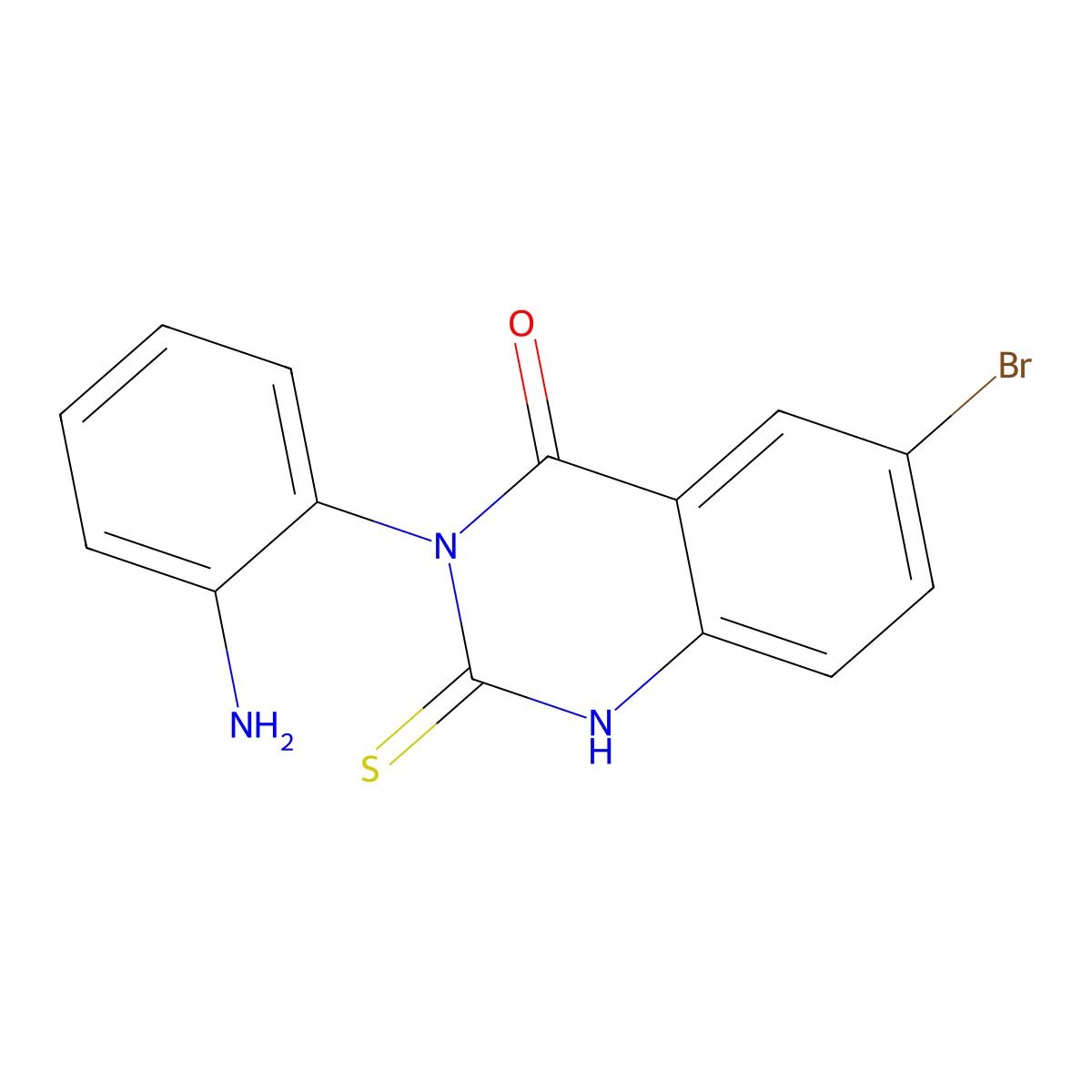 3-(2-aminophenyl)-6-bromo-2-sulfanylidene-1H-quinazolin-4-one molecular structure, CAS 422288-78-6