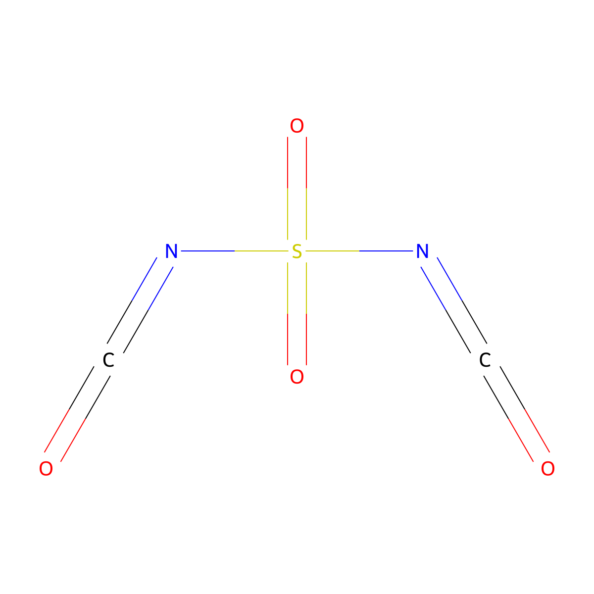 Sulphonyl diisocyanate molecular structure, CAS 4223-09-0
