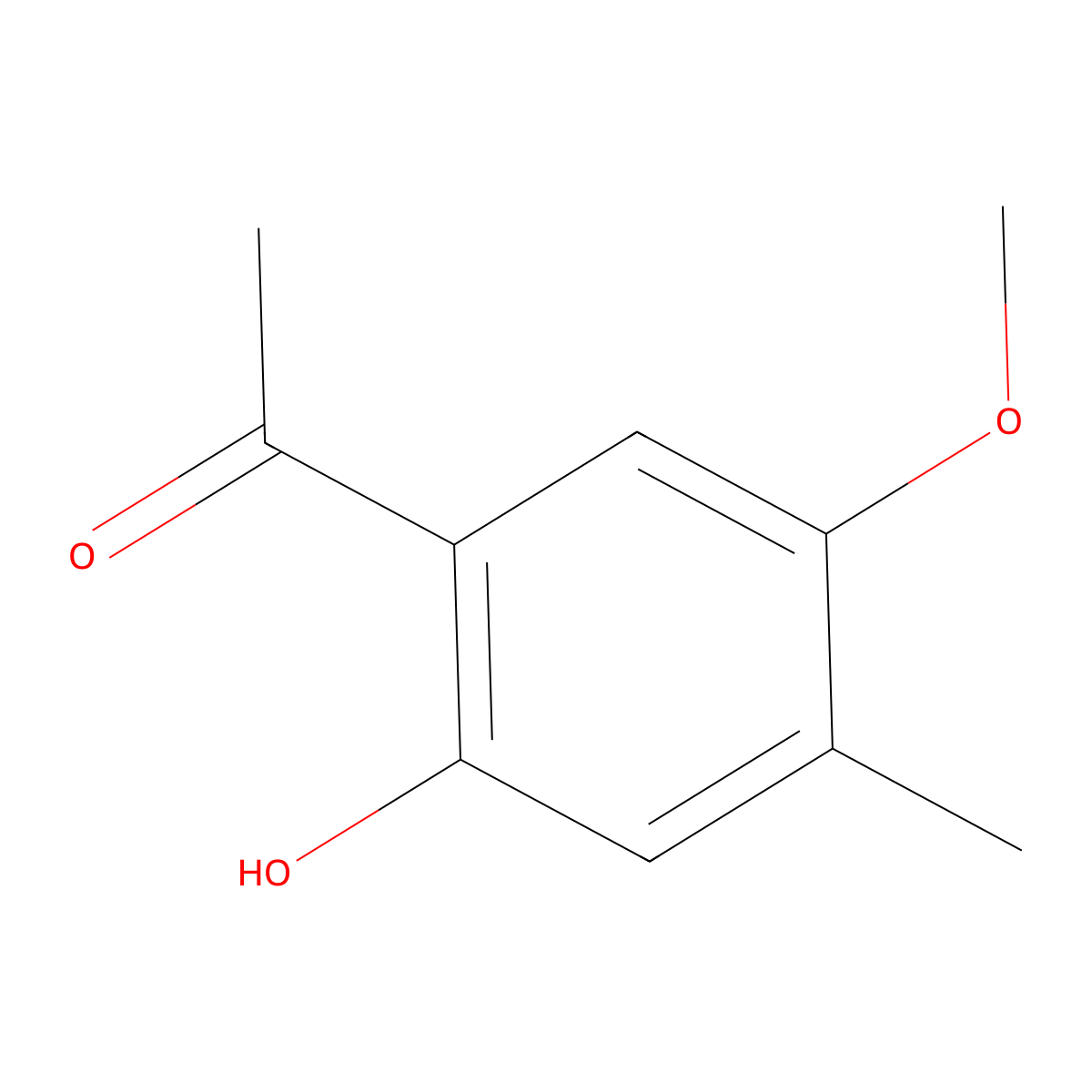 2-Hydroxy-5-methoxy-4-methylacetophenone molecular structure, CAS 4223-84-1