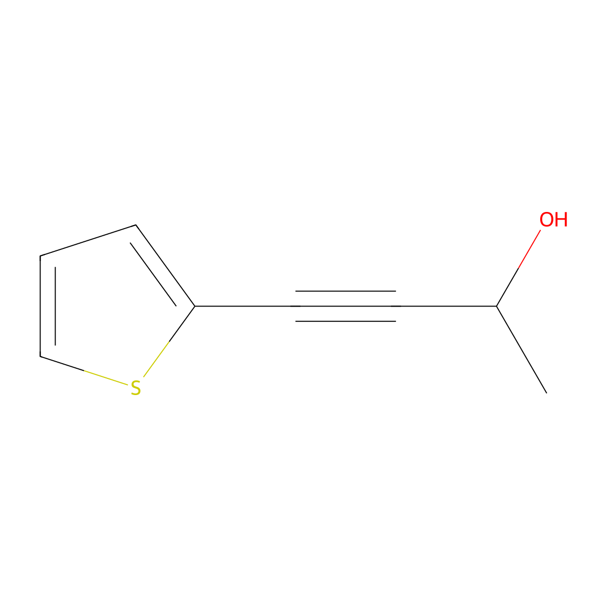4-(Thiophen-2-yl)but-3-yn-2-ol molecular structure, CAS 422308-84-7
