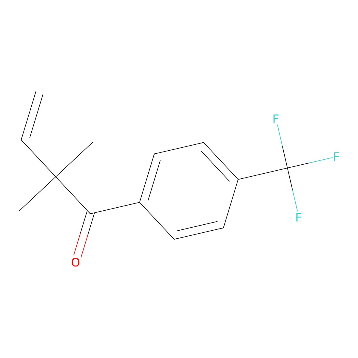 2,2-Dimethyl-1-[4-(trifluoromethyl)phenyl]-3-buten-1-one molecular structure, CAS 422318-50-1
