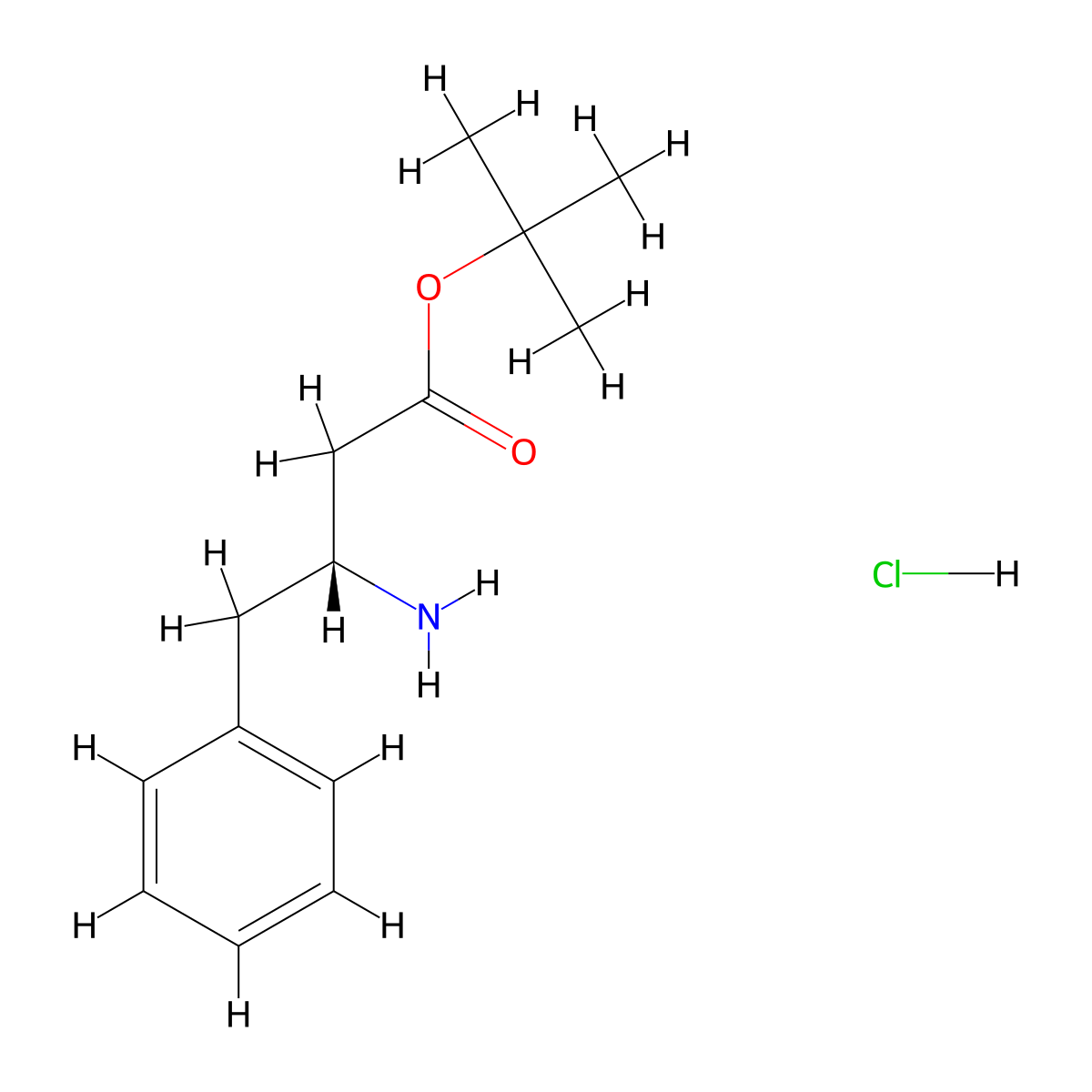 (R)-tert-Butyl 3-amino-4-phenylbutanoate hydrochloride molecular structure, CAS 422324-39-8