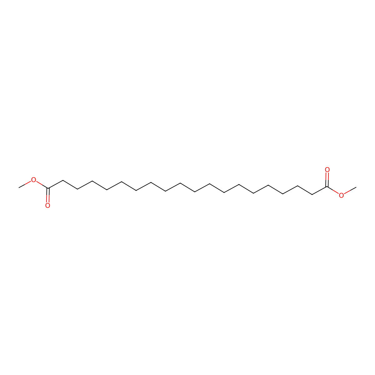 Dimethyl icosanedioate molecular structure, CAS 42235-38-1