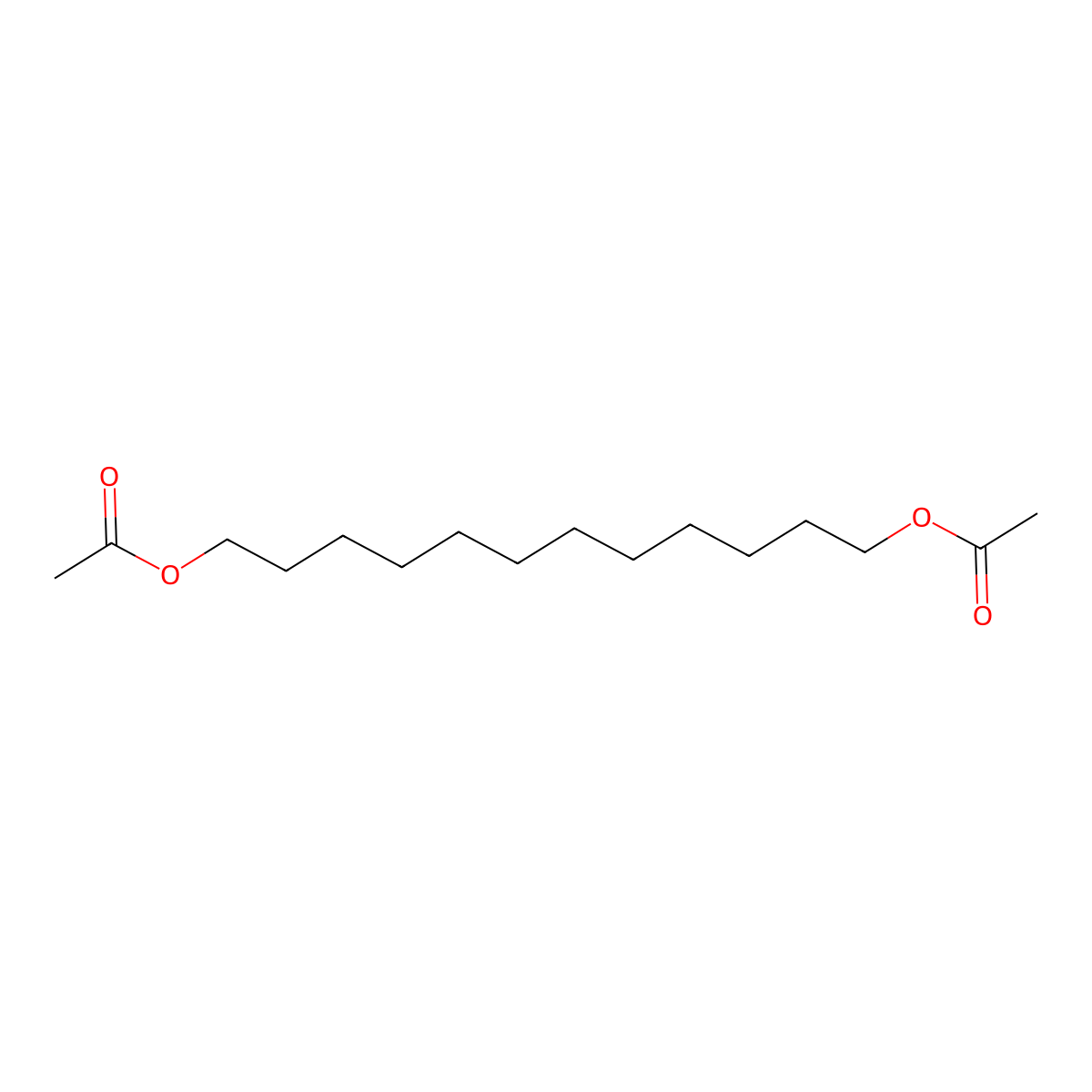Dodecane-1,12-diyl diacetate molecular structure, CAS 42236-50-0
