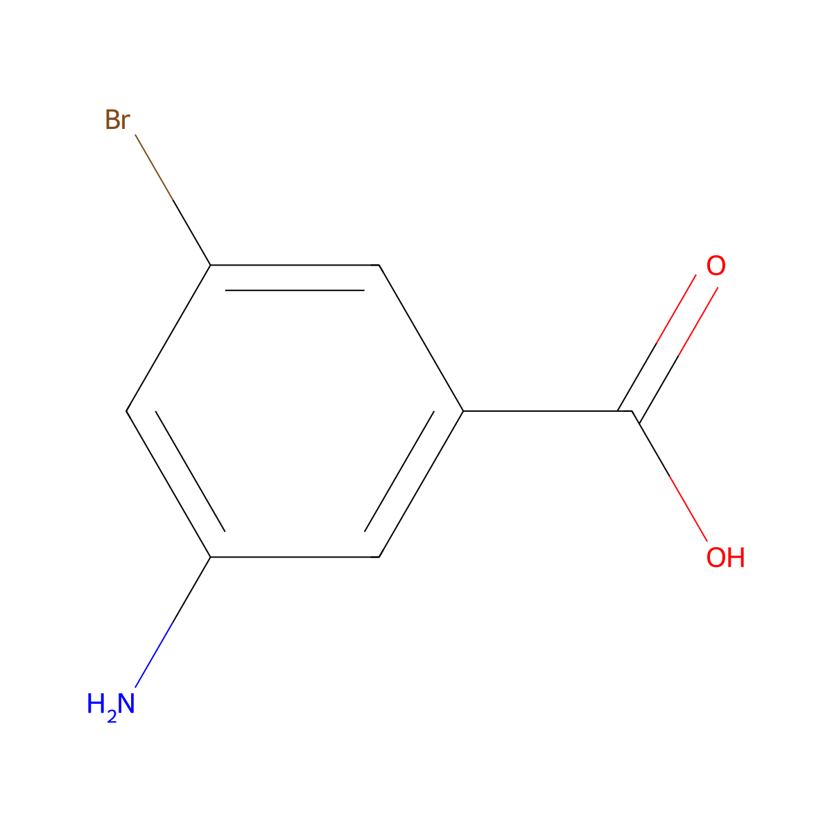 3-Amino-5-bromobenzoic acid molecular structure, CAS 42237-85-4
