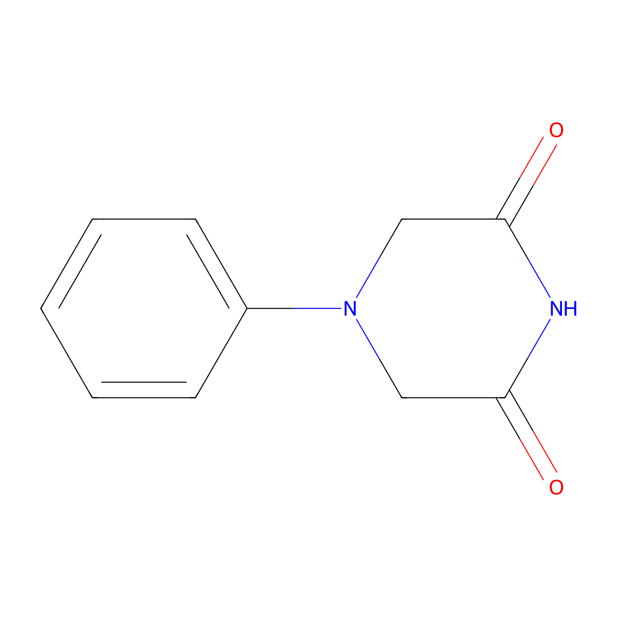 4-Phenylpiperazine-2,6-dione molecular structure, CAS 42239-75-8