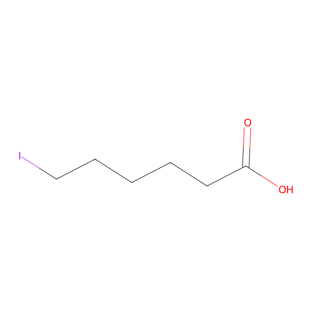 6-Iodohexanoic acid molecular structure, CAS 4224-63-9