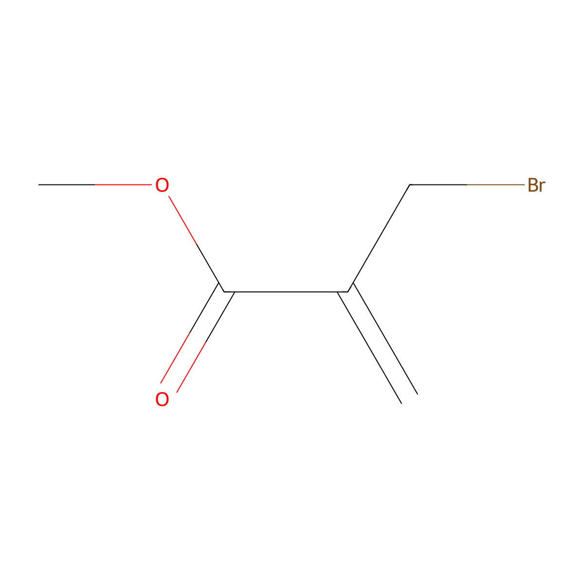 2-Propenoic acid, 2-(bromomethyl)-, methyl ester molecular structure, CAS 4224-69-5
