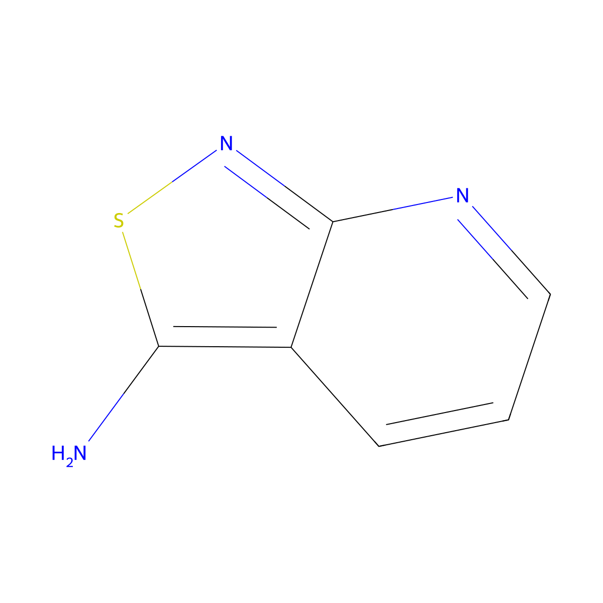 Isothiazolo(3,4-b)pyridin-3-amine molecular structure, CAS 42242-06-8
