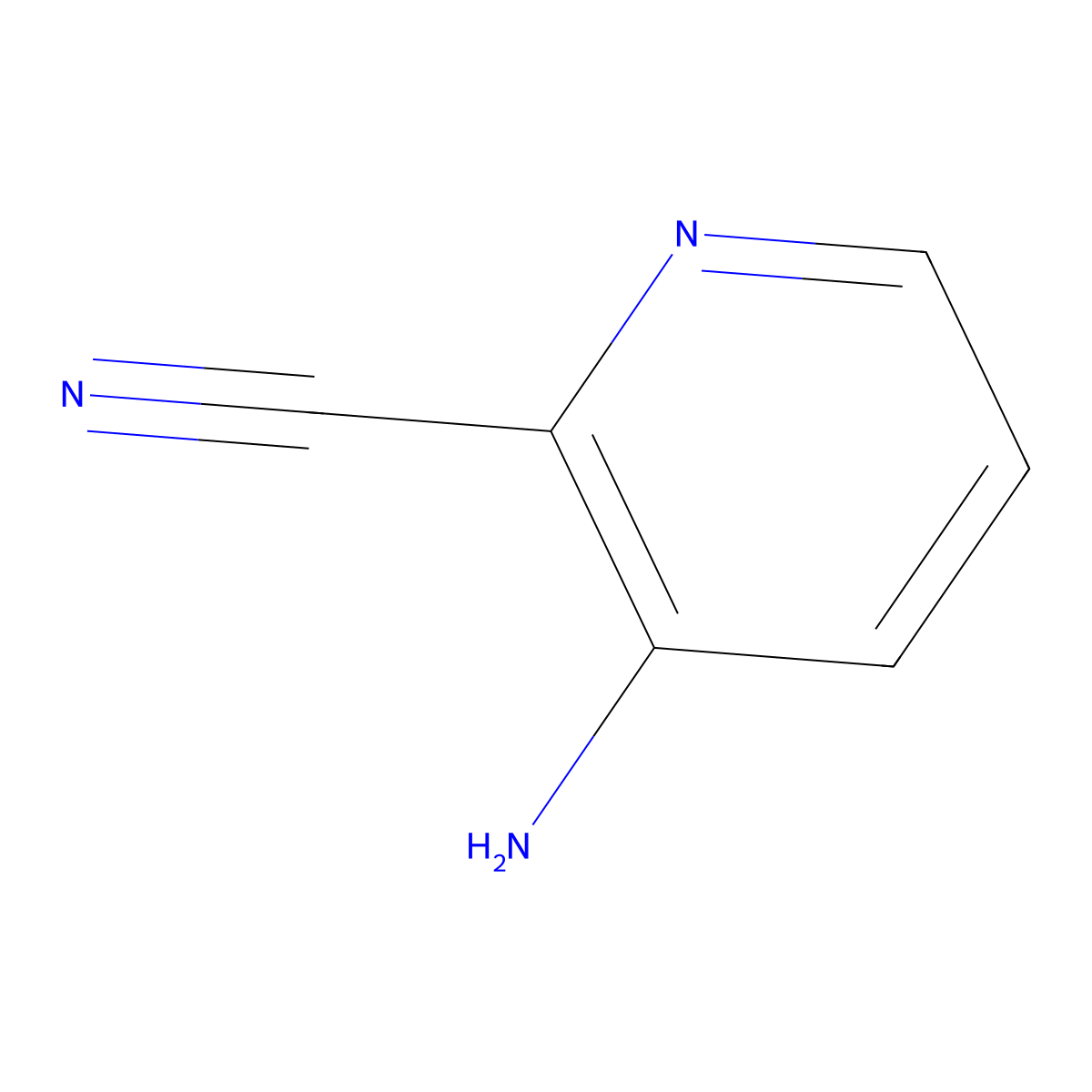3-Aminopyridine-2-carbonitrile molecular structure, CAS 42242-11-5