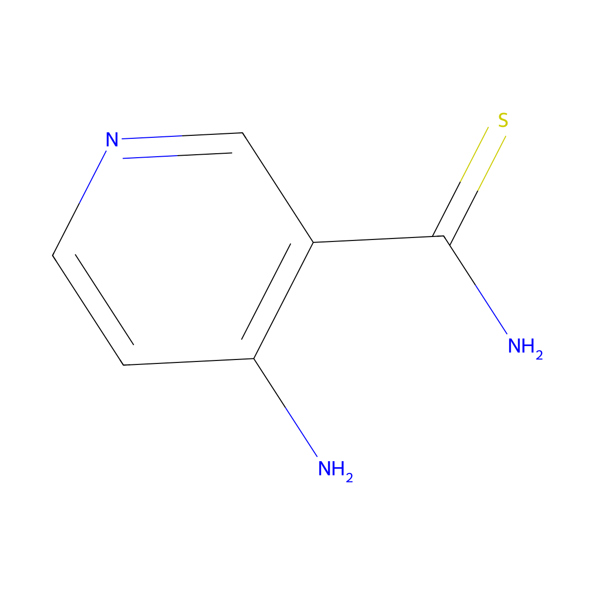 4-Aminopyridine-3-carbothioamide molecular structure, CAS 42242-22-8