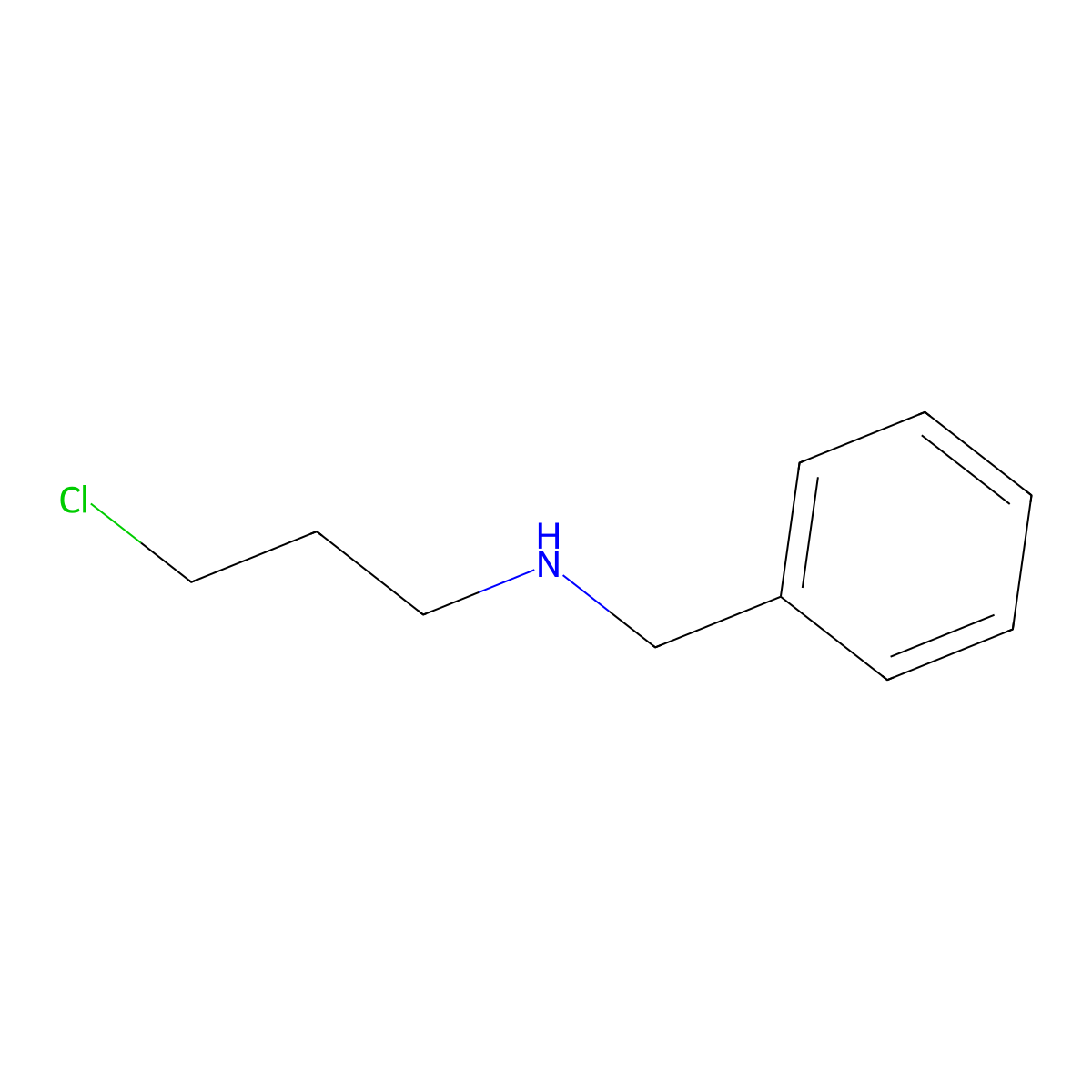 N-benzyl-3-chloropropan-1-amine molecular structure, CAS 42245-33-0