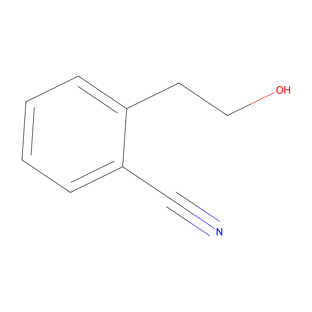 2-(2-Hydroxyethyl)benzonitrile molecular structure, CAS 42247-74-5