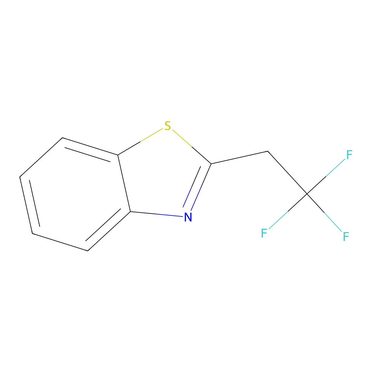 2-(2,2,2-Trifluoroethyl)-1,3-benzothiazole molecular structure, CAS 4225-10-9