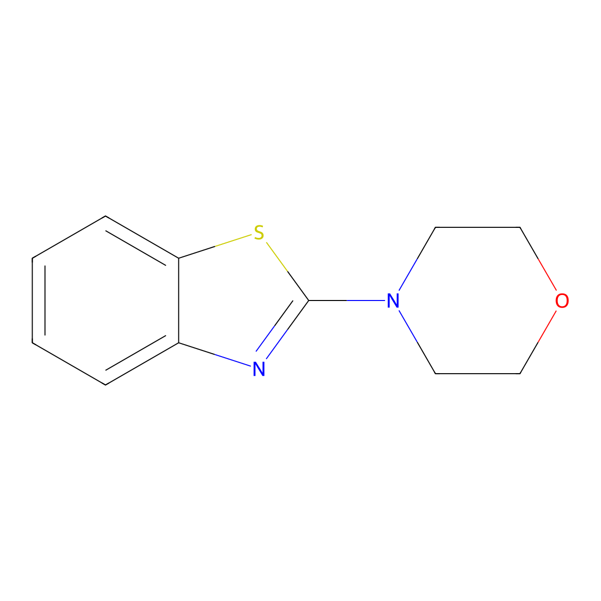 2-(4-Morpholinyl)benzothiazole molecular structure, CAS 4225-26-7