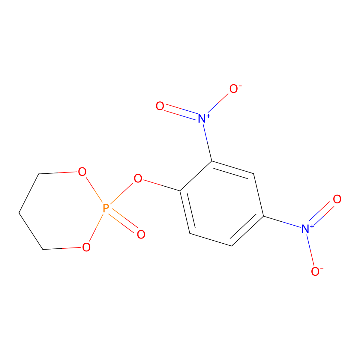 2-(2,4-Dinitrophenoxy)-1,3,2lambda~5~-dioxaphosphinan-2-one molecular structure, CAS 4225-82-5