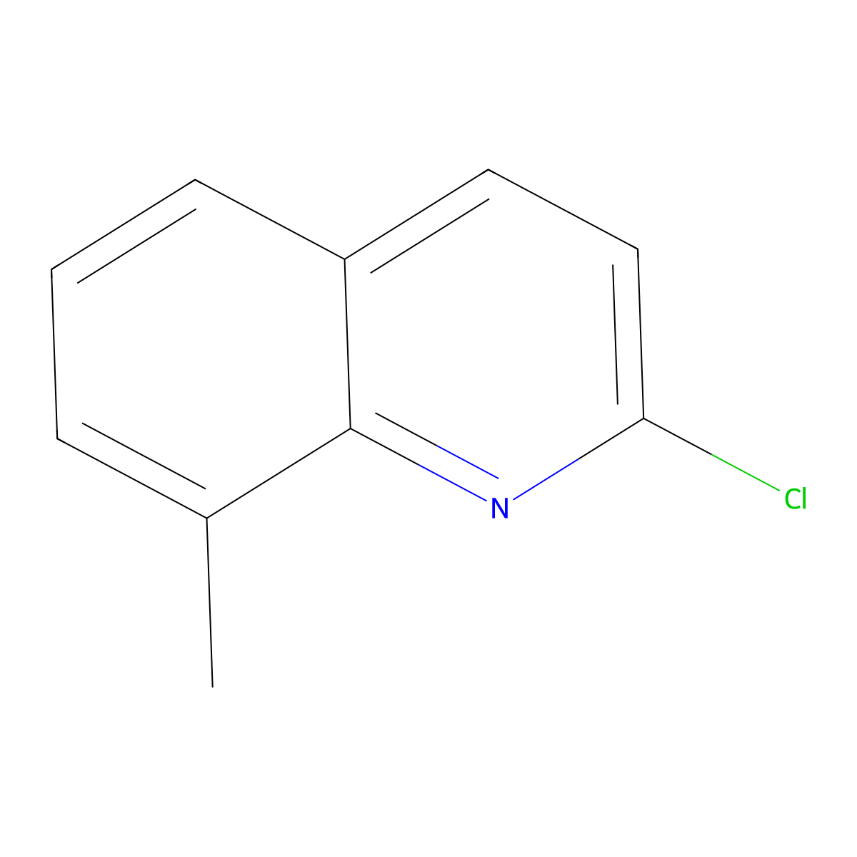 2-Chloro-8-methylquinoline molecular structure, CAS 4225-85-8