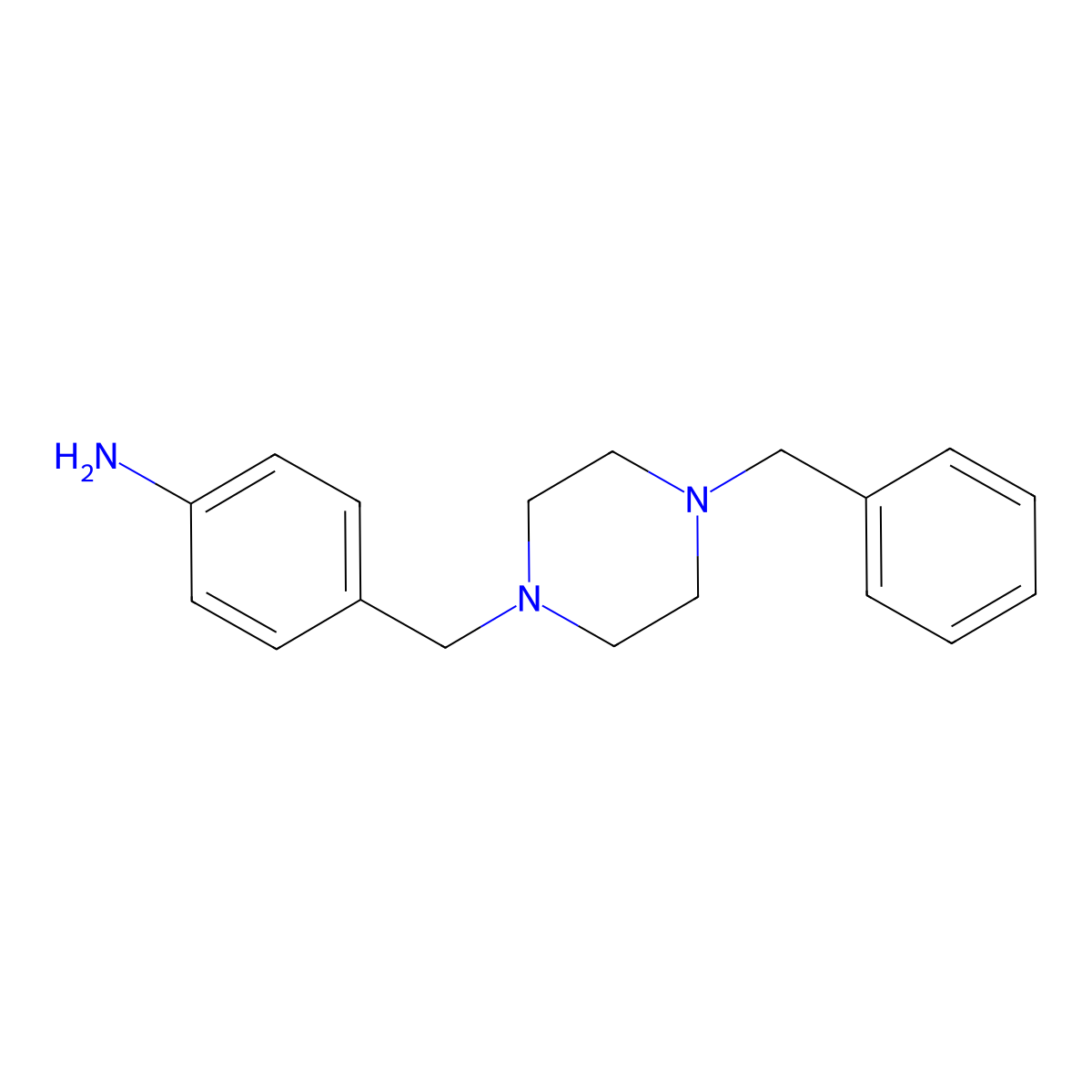 4-[(4-Benzylpiperazin-1-yl)methyl]aniline molecular structure, CAS 422517-70-2