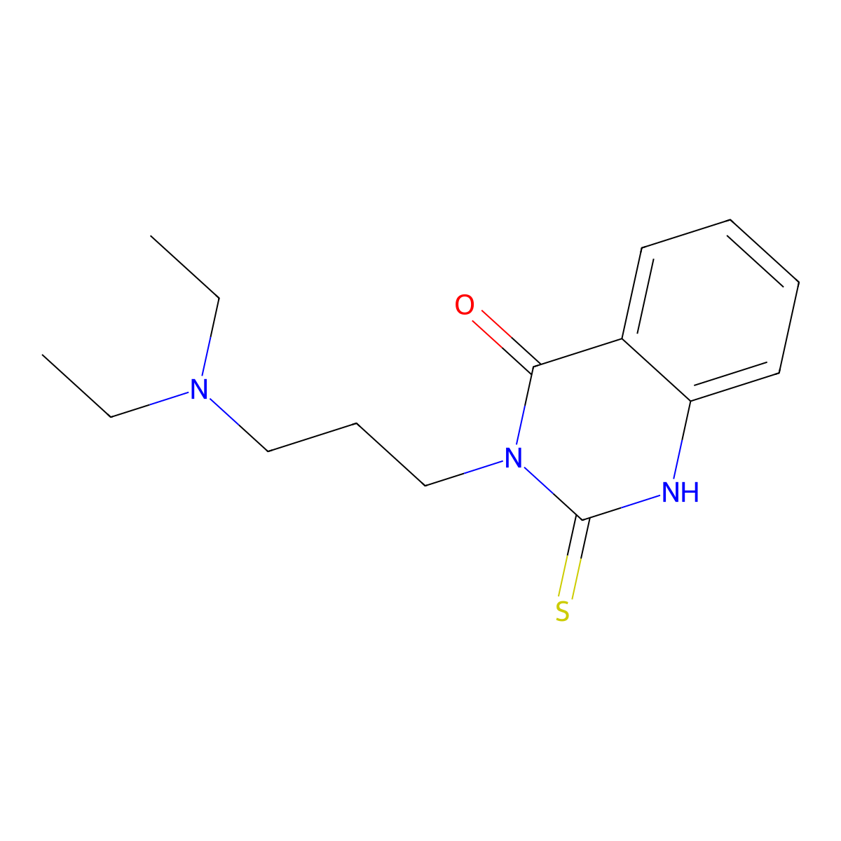 3-[3-(Diethylamino)propyl]-2-sulfanyl-3,4-dihydroquinazolin-4-one molecular structure, CAS 422526-36-1