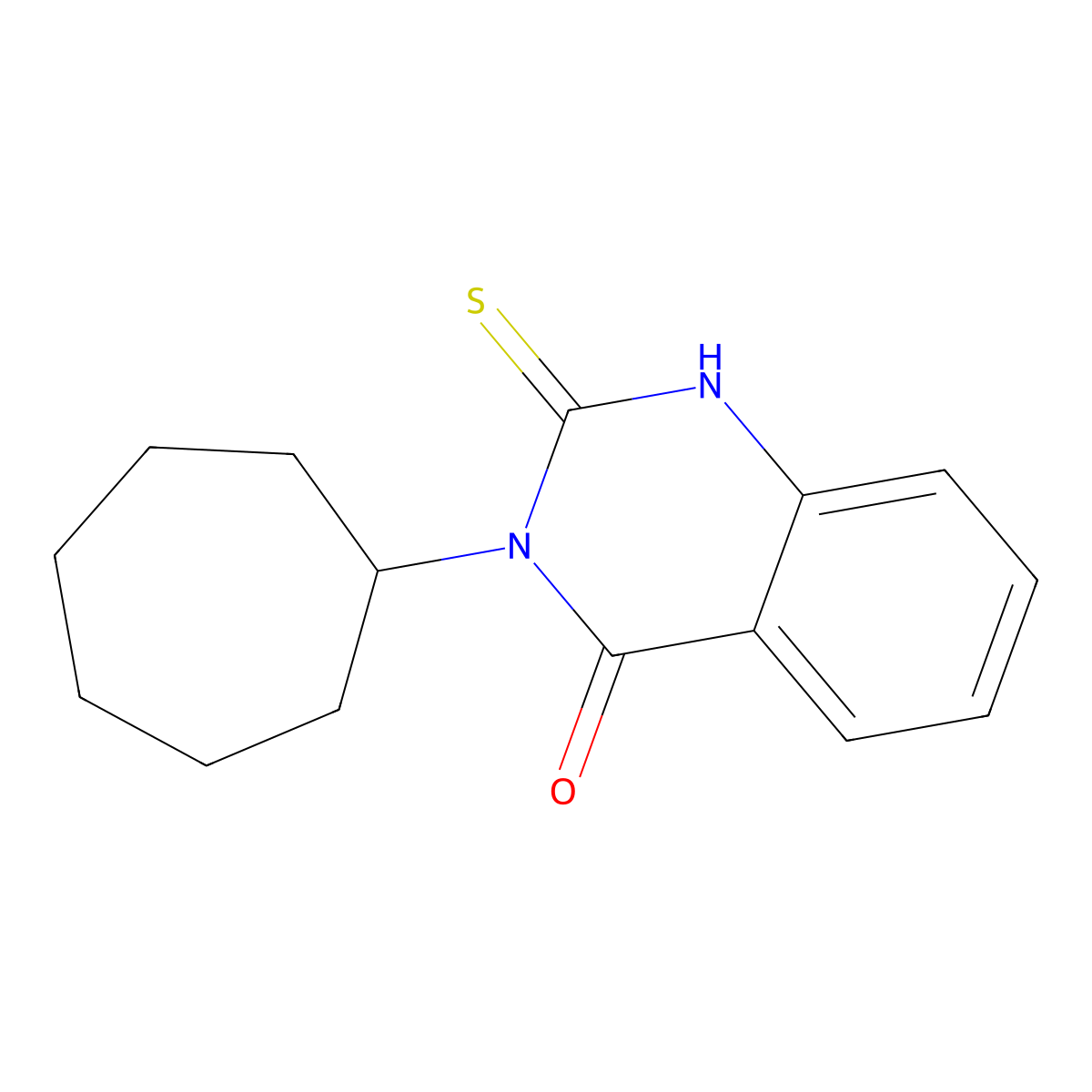 3-cycloheptyl-2-sulfanylidene-1H-quinazolin-4-one molecular structure, CAS 422526-38-3