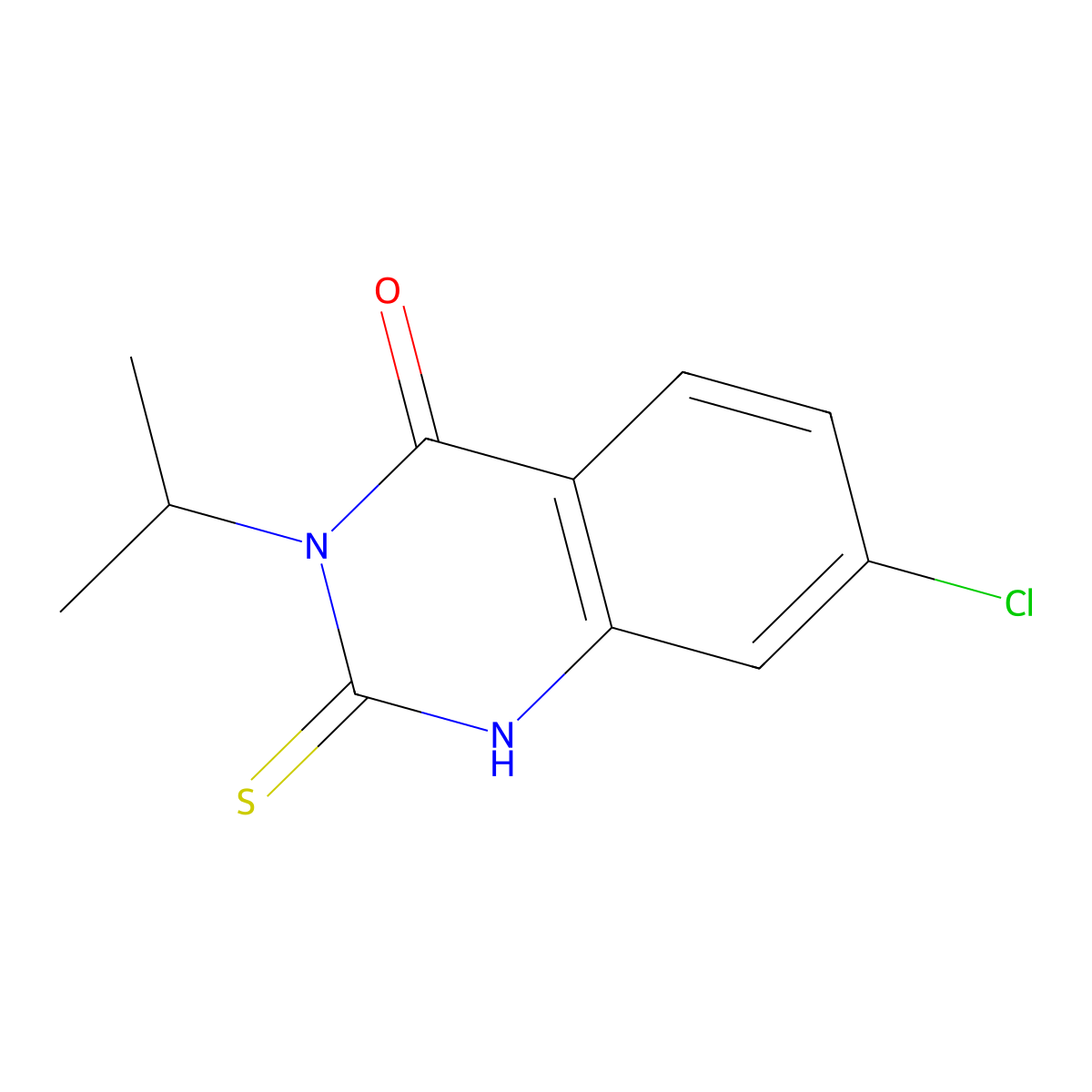 7-Chloro-3-(propan-2-yl)-2-sulfanyl-3,4-dihydroquinazolin-4-one molecular structure, CAS 422526-50-9
