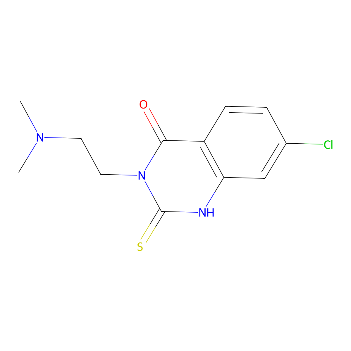 7-chloro-3-(2-(dimethylamino)ethyl)-2-thioxo-2,3-dihydroquinazolin-4(1H)-one molecular structure, CAS 422526-53-2
