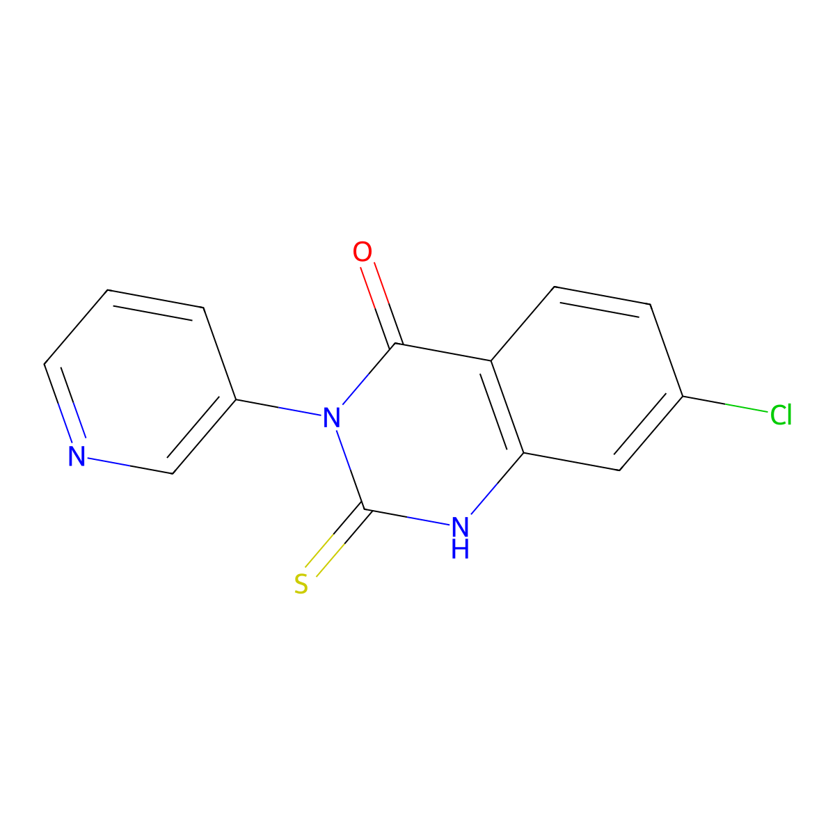 7-chloro-3-pyridin-3-yl-2-sulfanylidene-1H-quinazolin-4-one molecular structure, CAS 422526-54-3