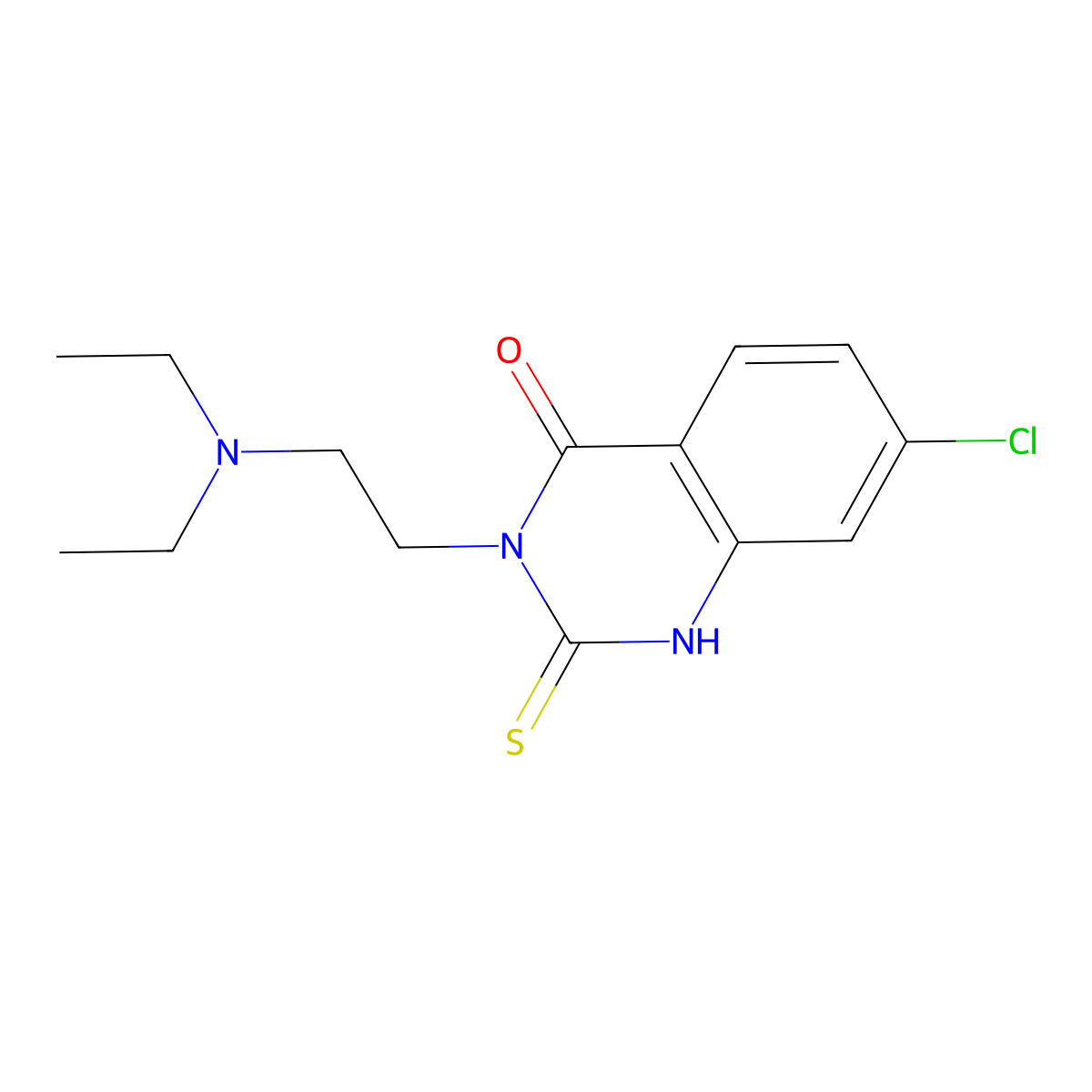 7-chloro-3-[2-(diethylamino)ethyl]-2-thioxo-2,3-dihydroquinazolin-4(1H)-one molecular structure, CAS 422526-61-2