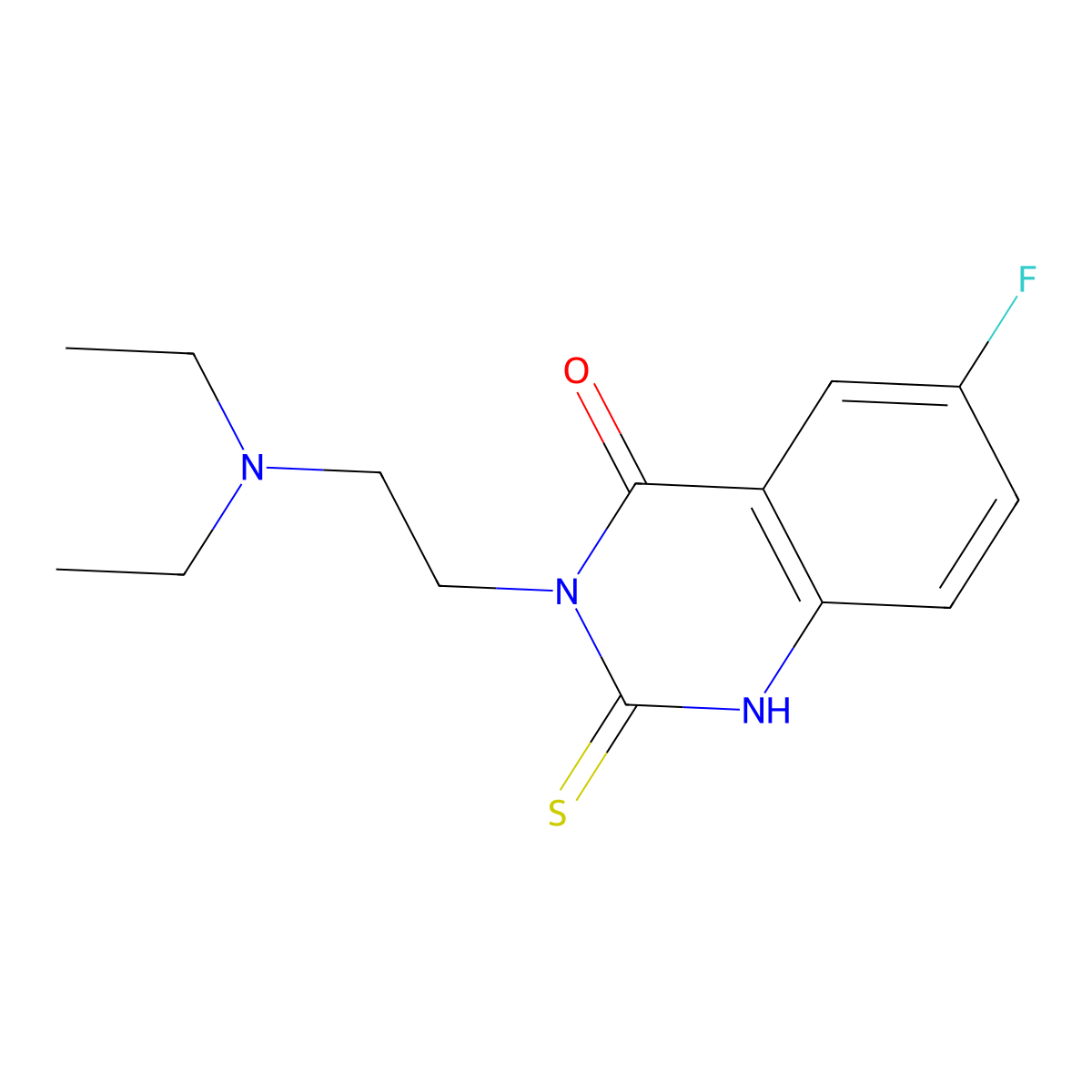 3-(2-(diethylamino)ethyl)-6-fluoro-2-thioxo-2,3-dihydroquinazolin-4(1H)-one molecular structure, CAS 422526-83-8