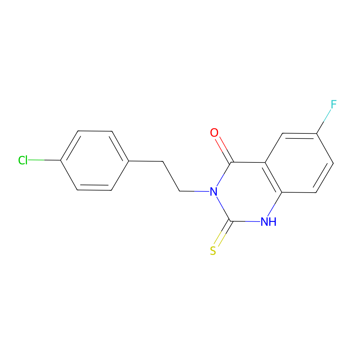 3-[2-(4-chlorophenyl)ethyl]-6-fluoro-2-sulfanylidene-1H-quinazolin-4-one molecular structure, CAS 422526-95-2