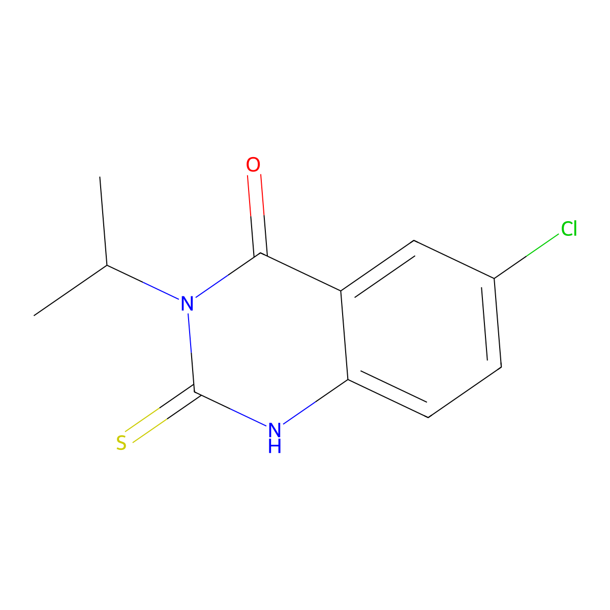 6-chloro-3-isopropyl-2-thioxo-2,3-dihydroquinazolin-4(1H)-one molecular structure, CAS 422527-01-3