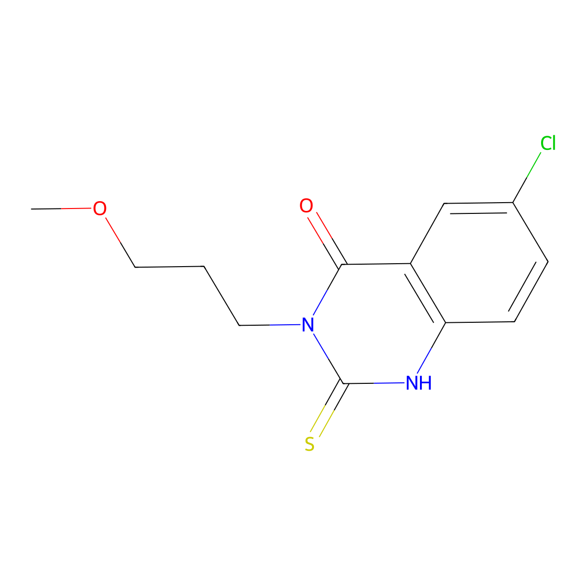 6-chloro-3-(3-methoxypropyl)-2-thioxo-2,3-dihydroquinazolin-4(1H)-one molecular structure, CAS 422527-05-7